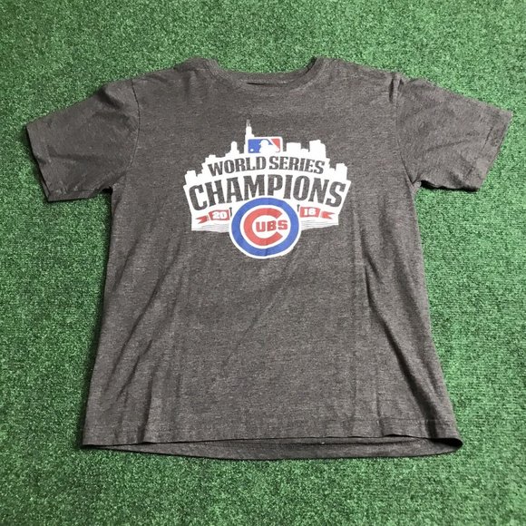 Wrights and Ditson Chicago Cubs 2016 World Series Champions Mens T-shirt Size L - Picture 1 of 5